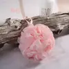 Nueva bola de baño de PE de color macarrón, esponja de baño con red espumosa, bola de flor de baño para el hogar que no se deshace, venta al por mayor