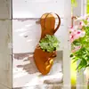 Cesta de Flores Creativa de Tacón Alto Popular Transfronteriza Oxidada, Cesta de Flores Decorativa para Exteriores, Cesta de Flores Simulada de Tacón Alto