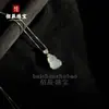Colar Verde Imperial, Colar em Forma de Cabaça Estilo Chinês, Pingente de Colar de Calcedônia Natural Totalmente Verde Comparável à Ágata Verde Jade