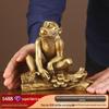 Latão Macaco Ornamentos Artesanato Business Office Sala de Estar Home Decorações Negócios Abertura Presentes
