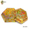 Suministros para la Celebración del Festival de Medio Otoño de Chaoshan Caja de Papel Hexagonal Oblicua Nueva con Estampado en Caliente Base Hecha a Mano DIY Origami Hecho a Mano Metabo