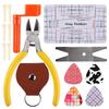 Kit de Herramientas para Guitarra Juego de 26 Piezas Lima Llave Regla de Distancia de Cuerdas Enrollador Herramienta de Reparación para Rectificado de Alambres