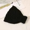 Diadema de lana tejida a mano para Otoño e Invierno, protección cálida para los oídos, gorro de lana, diadema de ala ancha, accesorios para el cabello, tocados para mujer