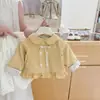 [Xian Ning Qi] Cream Cheese! Jaqueta corta-vento de outono para meninas, com estampa de bolinhas amarelas em estilo coreano, que faz a pele parecer mais clara