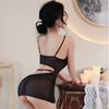 Noche Larga Lencería Sexy Tentación Sexy Corte Espalda Descubierta Deseo Puro Camisón con Liguero Pijama para Mujeres Qqny1048