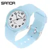 SANDA Reloj Más Vendido para Hombres y Mujeres Moda Estilo Pequeño Fresco Reloj Infantil Estudiante Examen Impermeable Deportivo Reloj de Cuarzo