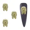 Decorações de Unhas Temáticas Faraó Cleópatra Suprimento Transfronteiriço 8 Tipos de Acessórios Metálicos com Diamantes de Liga Adequados para Esmalte em Gel