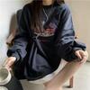 Moletom Redondo Super Popular para Mulheres 2026 Outono Novo Estilo Coreano Jaqueta Fina Top Solto Estudante Roupas Femininas Atacado