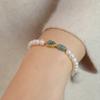 Pulseira de Pérola de Água Doce Natural Feminina Jade Hetian Jade Água Azul Nova Chinesa Alto Senso Contas Atacado