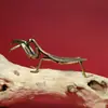 Adornos retro de cobre puro para mantis, mascota de té, juego de té, insecto pequeño de latón chino, Wenwan pequeño, mini adornos de cobre de escritorio