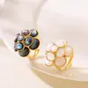Anillo con apertura ajustable, temperamento francés suave, fresco y artístico, camelia tridimensional, joyería de mano de hada de lujo de alta gama