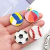 Colgante de Aleación con Goteo de Aceite de Fútbol Voleibol Baloncesto Béisbol Llavero Hecho a Mano DIY Accesorios para Pendientes