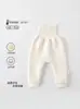 Calça de Algodão Acolchoada de Cintura Alta para Proteção da Barriga de Bebê para Outono e Inverno, Calça de Algodão Quente de Três Camadas para Recém-Nascidos Meninos e Meninas