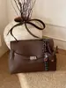 Bolso Retro Maillard Marrón para Viajes Diarios para Mujer 2025 Nuevo Bolso de Hombro Cruzado de Gran Capacidad Bolso Tote de Gama Alta