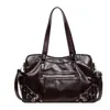 Bolsa Tote Retro de Grande Capacidade para Motociclista Mulher 2025 Inverno Nova Sexy Estilosa Tendência Ombro Único Transversal