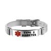 Amazon Transfronterizo Tipo 2 Diabetes Diabetes Pulsera de Advertencia Médica Reloj Pulsera Ajustable Muñequera