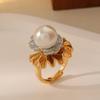 Pendientes Europeos y Americanos Exagerados de Nicho con Circonita Micropavimentada y Perla, Gama Alta, Sencillos y Versátiles, Elegantes Retro, Pendientes de Aguja de Plata para Mujer