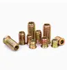 Tuercas M6M8M10 galvanizadas en color con rosca interior y exterior, tuercas empotradas de cabeza avellanada con hexágono interior, conectores de tornillo para muebles