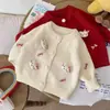 Suéteres de Tricô Fofos Novos 2025 para Meninas e Crianças, Tops Estilosos, Cardigans e Jaquetas para Bebês