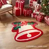Alfombra de suelo de felpa navideña de dibujos animados TUME transfronteriza, diseño de copo de nieve grande, alfombra de mesita de noche suave y de forma única para el dormitorio