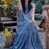 Algodón Seda Familia Nuevo Chaleco sin Mangas Camisón para Mujer, Vestido de Longitud Media Fresco y Holgado, Vestido de Verano Cómodo de Algodón Seda para Mujer