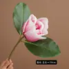 Flor de Magnólia Artificial de Cabeça Única com Toque de Luxo para Celebrações de Casamento, Paisagens Urbanas e Paisagismo de Jardins, Flores Artificiais para Atacado Transfronteiriço da Amazon