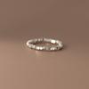 Collar de perlas francesas Nalan s925 de plata para mujer, sencillo y elegante, de verano, con dos cuentas de plata rota, joyería D9691