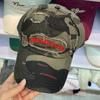 Boné de beisebol retrô Y2K estilo coreano com estampa de leopardo, para mulheres, primavera e verão, nicho, fazer o velho e desgastado, boné bordado com letras, face brilhante