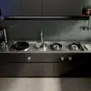 Estufa de villa comercial, estufa de alta llama a gas licuado, estufa para olla grande de villa doméstica, estufa de cocina de acero inoxidable a gas