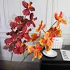 Orquídea Artificial de Gama Alta de 9 Cabezas Orquídea Flores Falsas para Boda Materiales Florales para Salón de Bodas Flores para Decoración del Hogar Venta al por Mayor de Flores Falsas