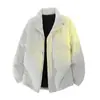 Chaqueta de algodón acolchada a medida de estilo europeo transfronteriza para tallas grandes, unisex, abrigo de algodón de invierno de corte holgado con cuello alto, chaqueta acolchada engrosada, estilo hombre