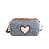 Bolso de Felpa de Cordero Bolso de Mujer 2024 Otoño e Invierno Nuevo Texturizado Portátil Boston Bolso de Mujer Bolso de Hombro Simple