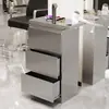 Armário de Ferramentas de Aço Inoxidável para Barbearia, Armário de Armazenamento para Salão de Beleza Salão de Cabeleireiro, Carrinho para Cabeleireiro Cabeleireiro