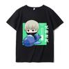 Nueva camiseta de anime japonés europeo y americano spell back battle manga corta bidimensional ropa para padres e hijos estudiante casual uniforme de clase estampado