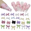 Accesorios para Uñas de Moño Color Mixto Cinta de Lazo Resina Decoración de Uñas Portátil Accesorios para Uñas de Diamante Venta al por Mayor