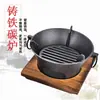 Estufa de Hierro Fundido para Carbón Doméstica para Calefacción, Estufa Pequeña de Hierro para Carbón de Madera, Preparación de Té, Batatas Asadas, Parrilla para Barbacoa de Maíz