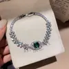 Pulsera Ajustable Flor de Circonita Super Brillante, Lujo Ligero, Moda de Gama Alta, Diseño Simple, Joyería Única para Mujer