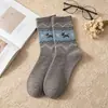 Nuevos Calcetines Fair Isle para Mujer, Calcetines de Media Pantorrilla, Cachemir Engrosado para Otoño e Invierno, Lindos Cachorros de Dibujos Animados, Calcetines Retro de Felpa