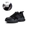 Sola Absorvente Dad Shoes para Mulheres Inverno 2025 Novos Sapatos Femininos de Couro Genuíno com Forro de Lã e Sola Grossa Aumento de Altura Esportivos Flats para Corrida
