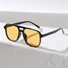 Gafas de Sol Retro Nuevas Transfronterizas de Doble Varilla, Moda Simple, Montura Grande, Gafas de Sol Ins, Gafas de Sol, Parasol, Personalizadas, Gafas de Océano