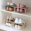 Sapateira plástica de camada dupla, organizador de sapatos de camada dupla, armário com armazenamento de sapatos integrado, para organizar e guardar sapatos e chinelos