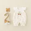Ropa de Verano para la Infancia sin Mangas Cerrada sin Mangas Conjunto Todo en Uno Tiffin para Bebés y Niños Ropa Fresca para Bebés y Niños