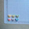 Mini Adornos de Corazón de Resina de Doble Capa de Colores de Dibujos Animados Hechos a Mano DIY Pegamento de Crema Pinzas para el Cabello de Niños Agujero de Ropa Zapatos