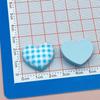 Textura a cuadros Corazón grande Serie colorida Pinza para el cabello Cuerda para el cabello Pinza Pegamento crema DIY Funda para teléfono móvil Accesorios de resina