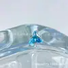 Pendientes de tuerca de Zirconia Triángulo con Garras de Aleación de Titanio ASTMF-13 Piercing para Labio con Rosca Interna de Titanio G23