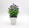 Bonsai de flor artificial planta verde de interior botão de lótus vaso planta de plástico vaso sala de estar sala de jantar escritório decoração de mesa
