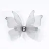 Fábrica fuente nueva simulación super hada tridimensional tul horquilla mariposa accesorios para el cabello para niños niña mariposa de hilo de seda pasador lateral