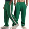 Pantalones Deportivos Casuales para Hombre con Líneas Sueltas y Tejido Transpirable, Estilo Primavera y Verano, Estilo Americano, Cintura Elástica, Pantalones Largos para Deporte y Uso Diario