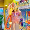 Llavero de oso violento con degradado de color transparente de resina para coche, llavero lindo para pareja, colgante de bolsa, adornos para teléfono móvil