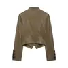 Estilo Europeo y Americano Transfronterizo Z 2026 Nueva Moda Ropa de Mujer al por Mayor Chaqueta de Gamuza Texturizada con Hebilla de Nudo 4344800